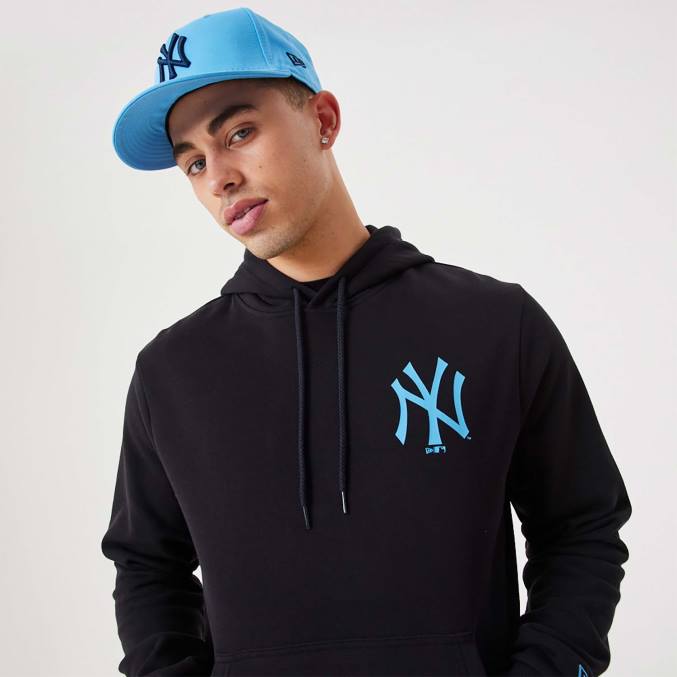 New Era new york yankees mlb league essentiële zwarte pullover hoodie BT242776