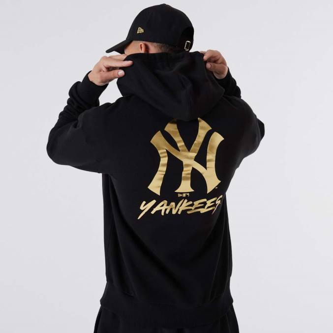 New Era new york yankees mlb metallic zwarte hoodie BT242770