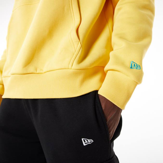 New Era rubberen patch gele oversized hoodie BT242707