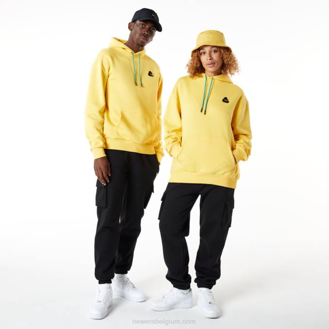 New Era rubberen patch gele oversized hoodie BT242707