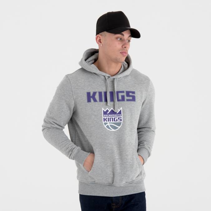 New Era sacramento kings nba team logo grijze hoodie BT242832
