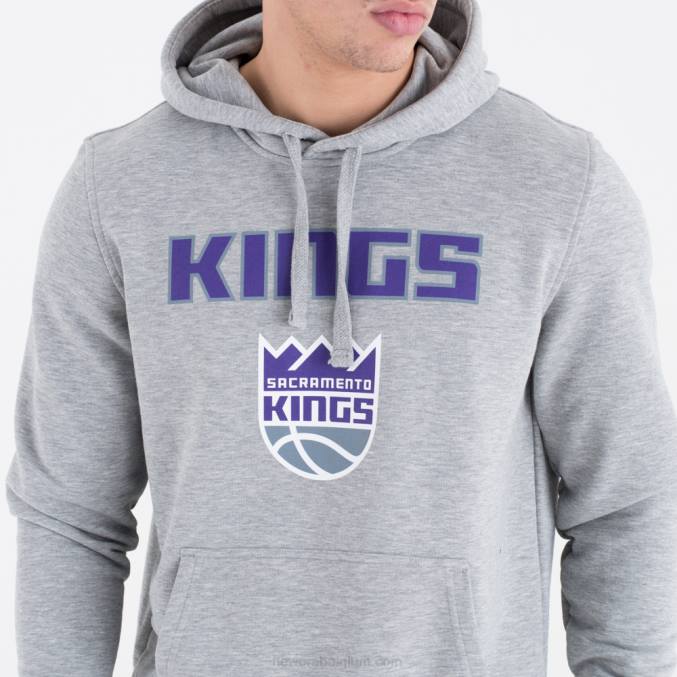 New Era sacramento kings nba team logo grijze hoodie BT242832