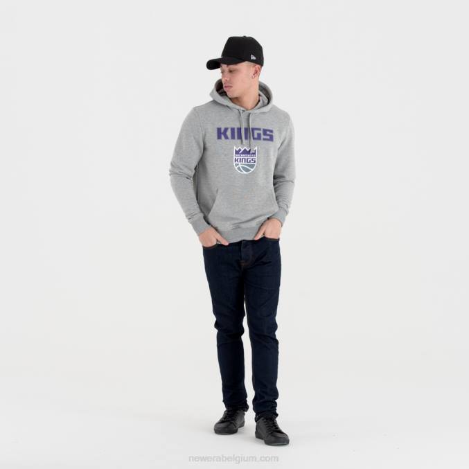 New Era sacramento kings nba team logo grijze hoodie BT242832