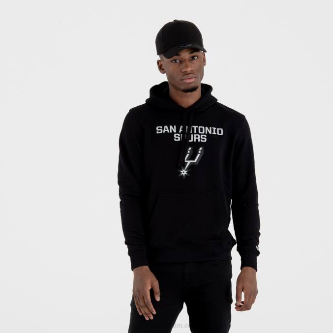 New Era san antonio spurs nba team logo zwarte hoodie BT242718