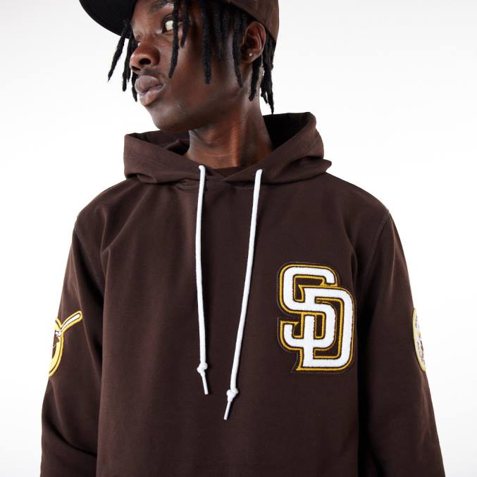 New Era san diego padres mlb logo selecteer zwarte hoodie BT242666