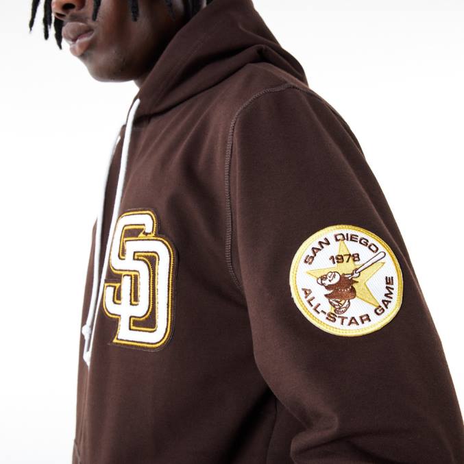 New Era san diego padres mlb logo selecteer zwarte hoodie BT242666