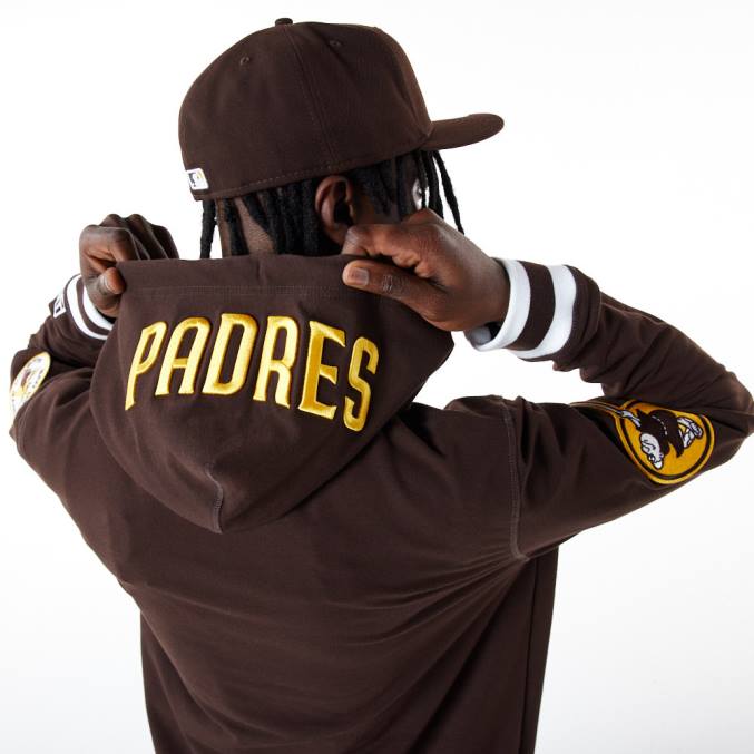 New Era san diego padres mlb logo selecteer zwarte hoodie BT242666