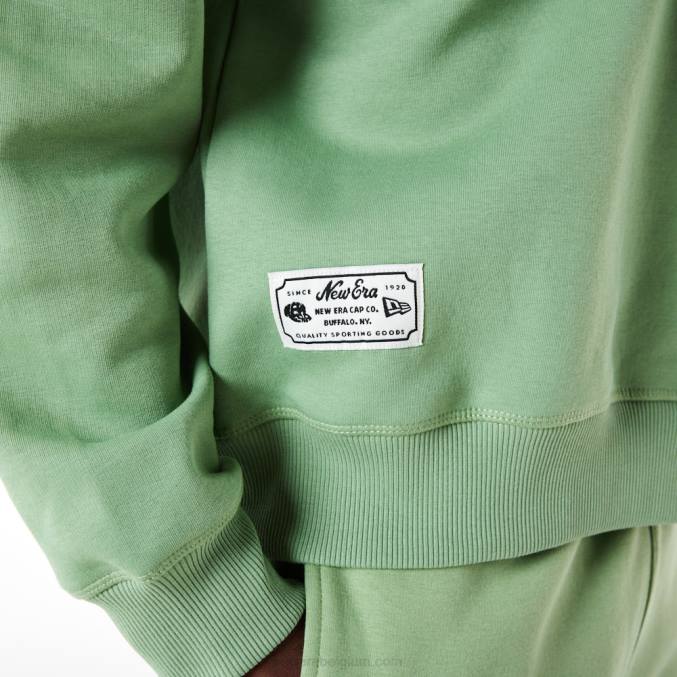 New Era script groen sweatshirt met halve rits BT242667