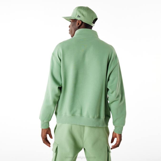 New Era script groen sweatshirt met halve rits BT242667