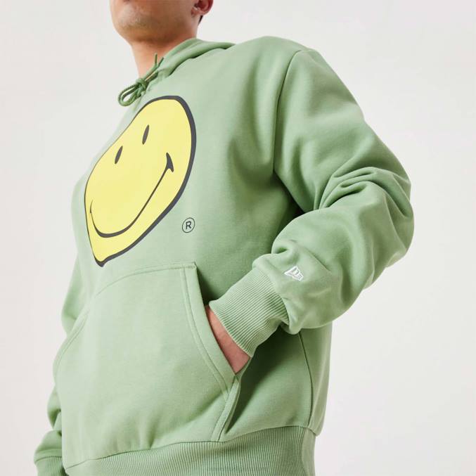 New Era smiley essentials medium groene pullover hoodie BT242801