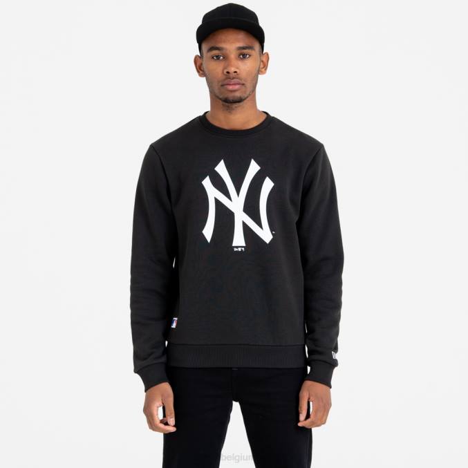 New Era zwart sweatshirt met ronde hals en New York Yankees-teamlogo BT242750