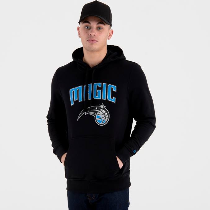 New Era zwarte hoodie met orlando magisch teamlogo BT242663