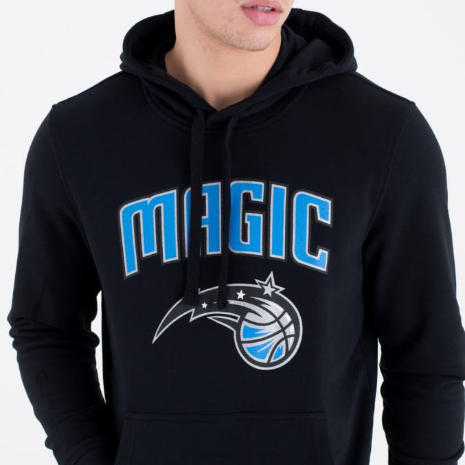 New Era zwarte hoodie met orlando magisch teamlogo BT242663