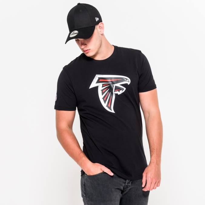 New Era Atlanta Falcons teamlogo zwart t-shirt BT243131