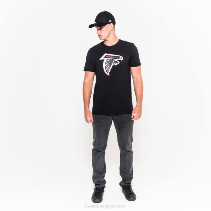 New Era Atlanta Falcons teamlogo zwart t-shirt BT243131