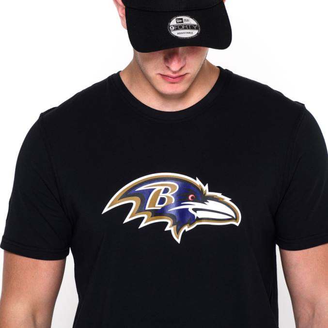 New Era Baltimore Ravens team logo zwart t-shirt BT242953