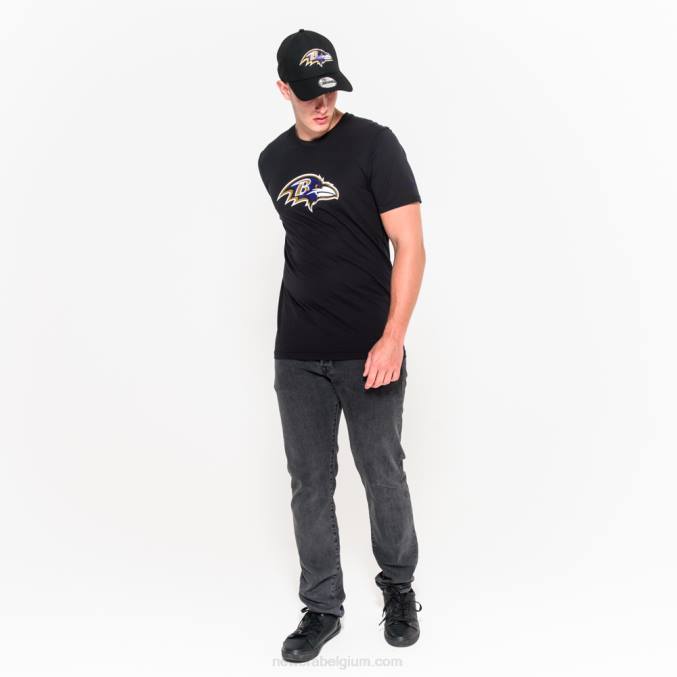 New Era Baltimore Ravens team logo zwart t-shirt BT242953
