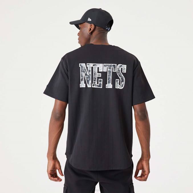 New Era Brooklyn Nets nba infill teamlogo zwarte jersey BT242928