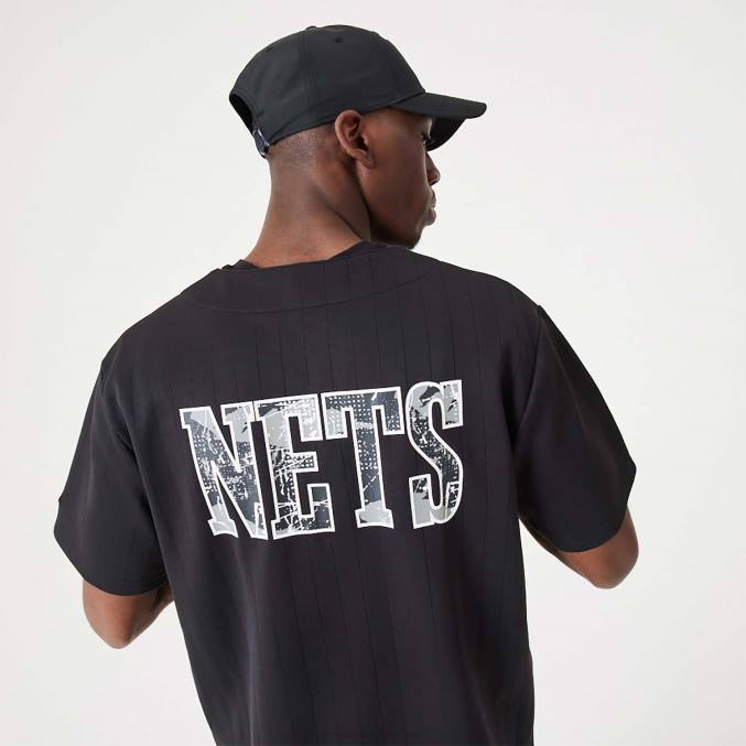 New Era Brooklyn Nets nba infill teamlogo zwarte jersey BT242928