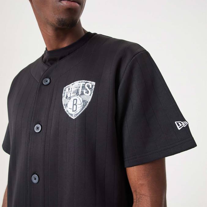 New Era Brooklyn Nets nba infill teamlogo zwarte jersey BT242928