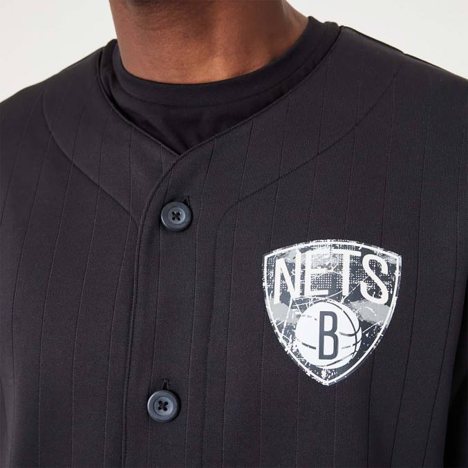 New Era Brooklyn Nets nba infill teamlogo zwarte jersey BT242928