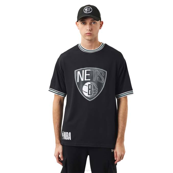 New Era Brooklyn Nets nba team logo zwart t-shirt BT242848