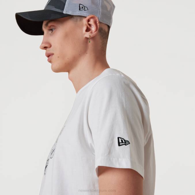 New Era Brooklyn Nets nba woordmerk wit t-shirt BT242978