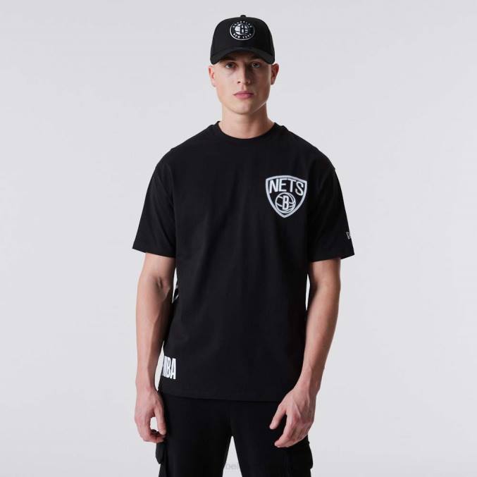 New Era Brooklyn Nets neon oversized zwart T-shirt BT243165