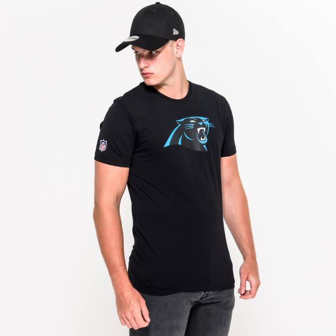 New Era Carolina panthers team logo zwart t-shirt BT243037