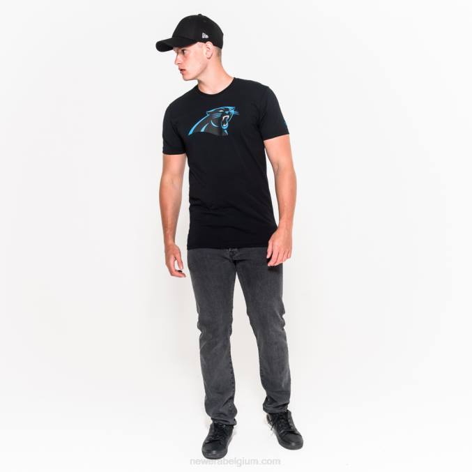 New Era Carolina panthers team logo zwart t-shirt BT243037