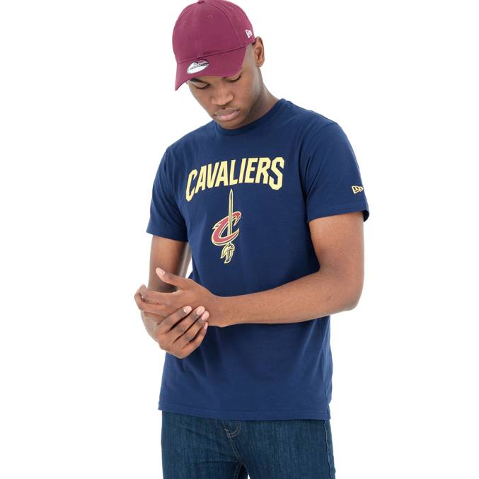 New Era Cleveland cavaliers nba logo blauw t-shirt BT243065