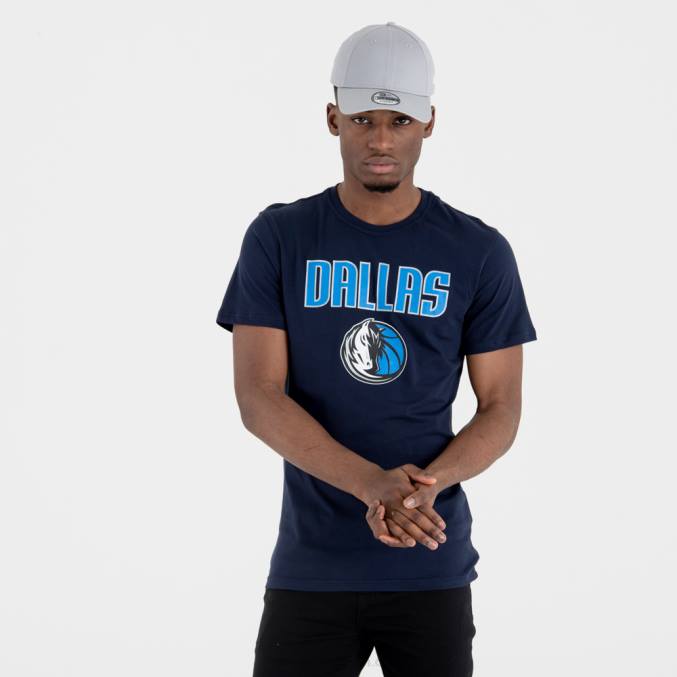 New Era Dallas Mavericks NBA-teamlogo marineblauw T-shirt BT242982