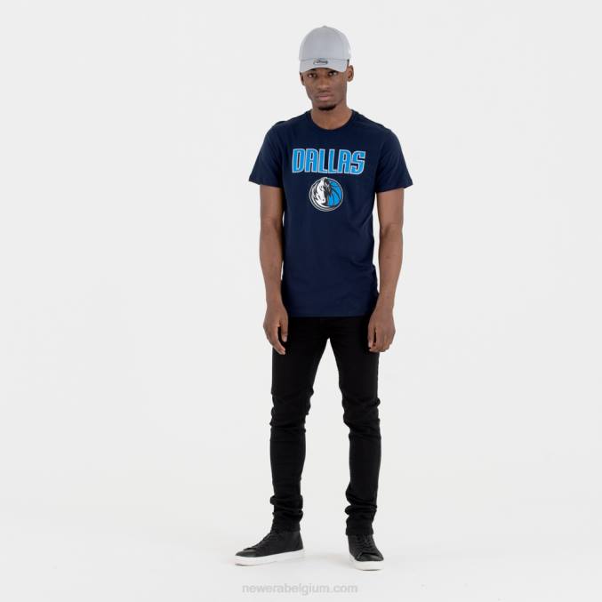 New Era Dallas Mavericks NBA-teamlogo marineblauw T-shirt BT242982