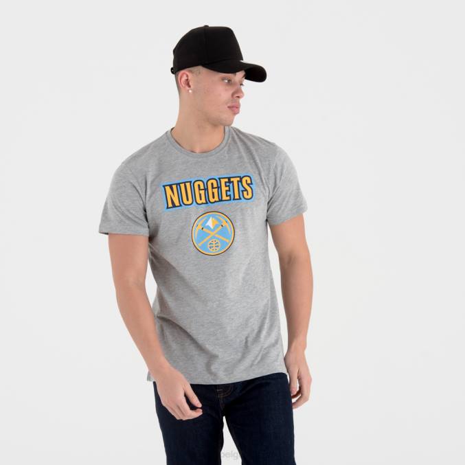 New Era Denver nuggets nba team logo grijs t-shirt BT243094