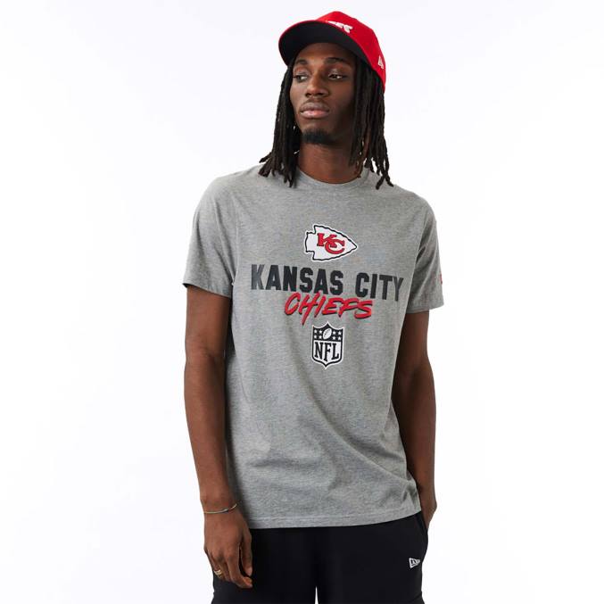 New Era Kansas City Chiefs nfl script grijze t-shirt BT242949