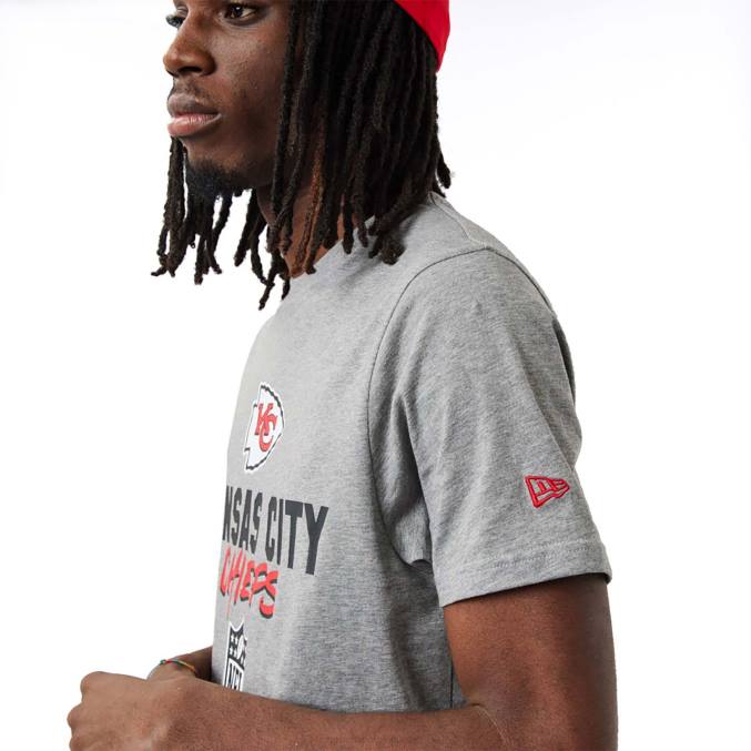 New Era Kansas City Chiefs nfl script grijze t-shirt BT242949