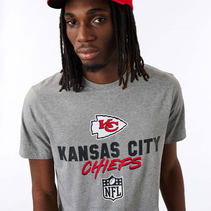 New Era Kansas City Chiefs nfl script grijze t-shirt BT242949