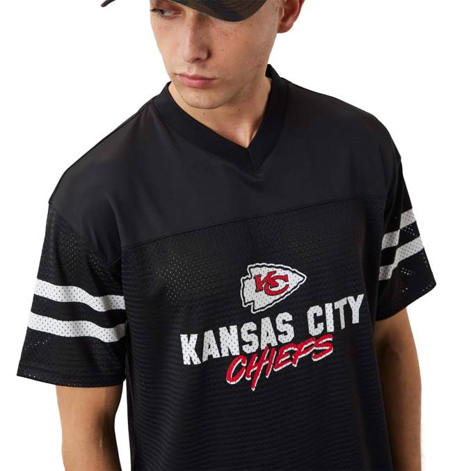 New Era Kansas City Chiefs nfl script zwarte trui BT242935