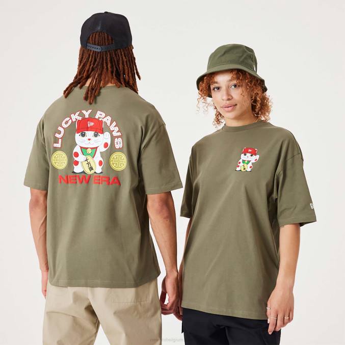New Era Lucky Paws karakter medium groen oversized T-shirt BT242983