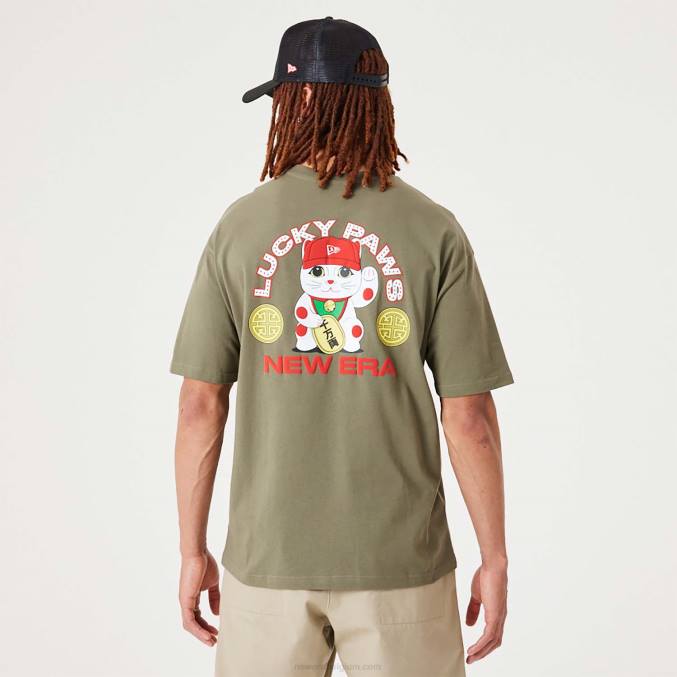 New Era Lucky Paws karakter medium groen oversized T-shirt BT242983