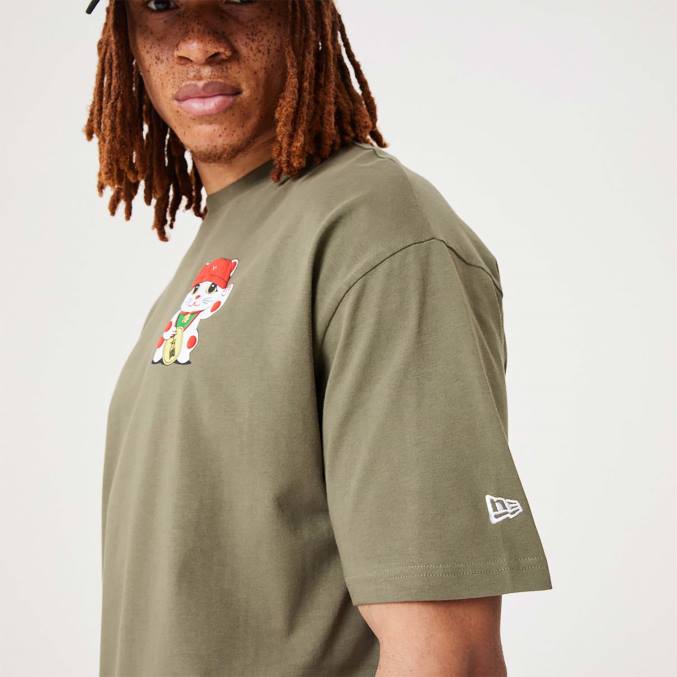 New Era Lucky Paws karakter medium groen oversized T-shirt BT242983