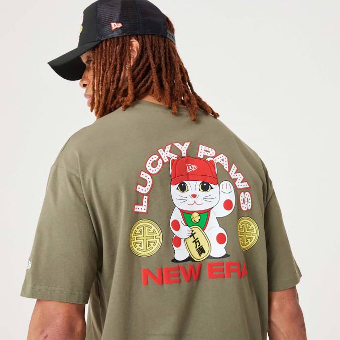 New Era Lucky Paws karakter medium groen oversized T-shirt BT242983