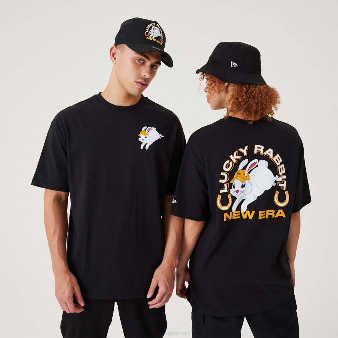 New Era Lucky Rabbit zwart oversized t-shirt BT242997