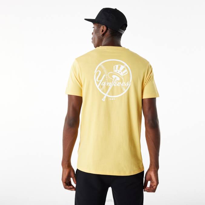 New Era New York Yankees League essentieel pastelgeel T-shirt BT243113