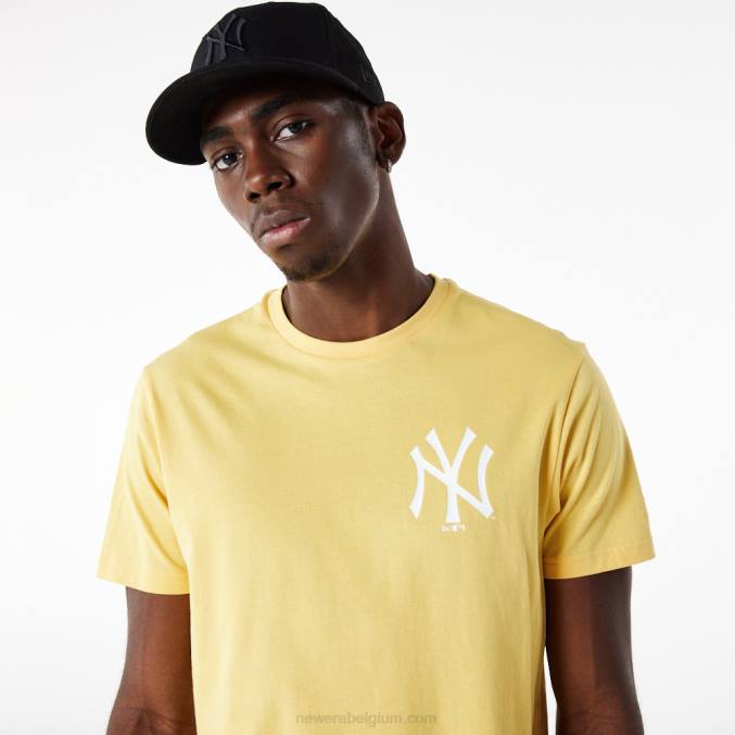 New Era New York Yankees League essentieel pastelgeel T-shirt BT243113