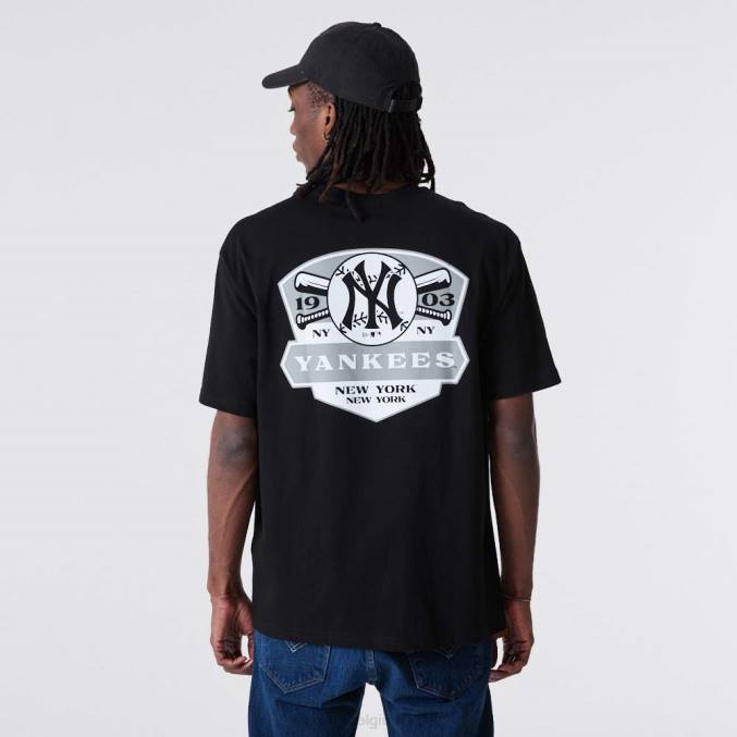 New Era New York Yankees grafisch oversized zwart T-shirt BT243071