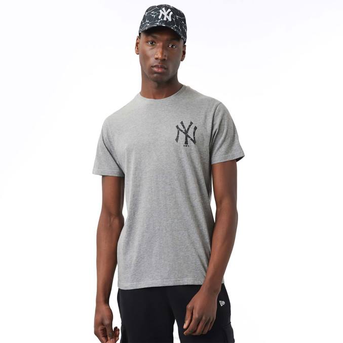 New Era New York Yankees logo infill grijs t-shirt BT243060