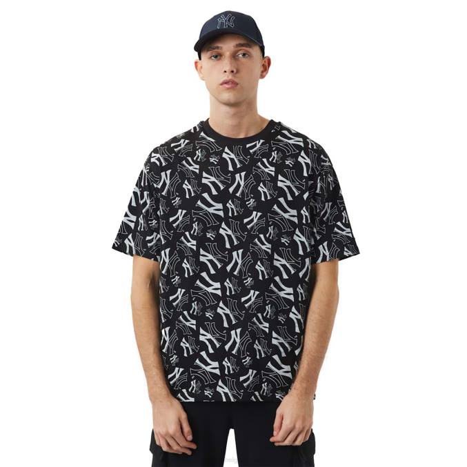 New Era New York Yankees logo print zwart oversized T-shirt BT243101