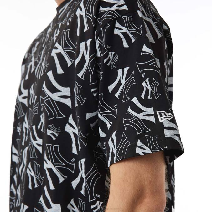 New Era New York Yankees logo print zwart oversized T-shirt BT243101