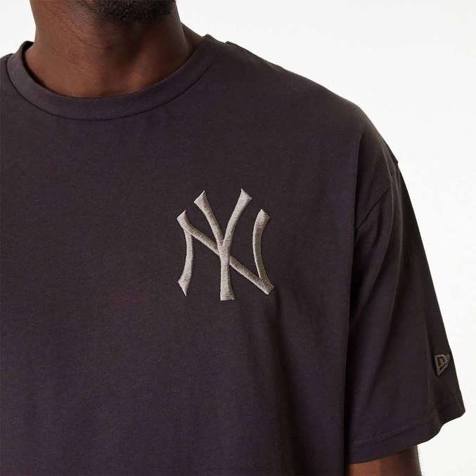 New Era New York Yankees mlb geborduurd logo asbruin t-shirt BT243056